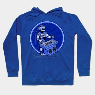 Synth Musician Robot playing Synthesizer Hoodie